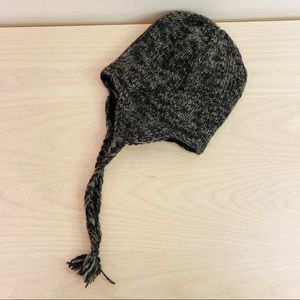 100% Wool Gray Beanie Hat